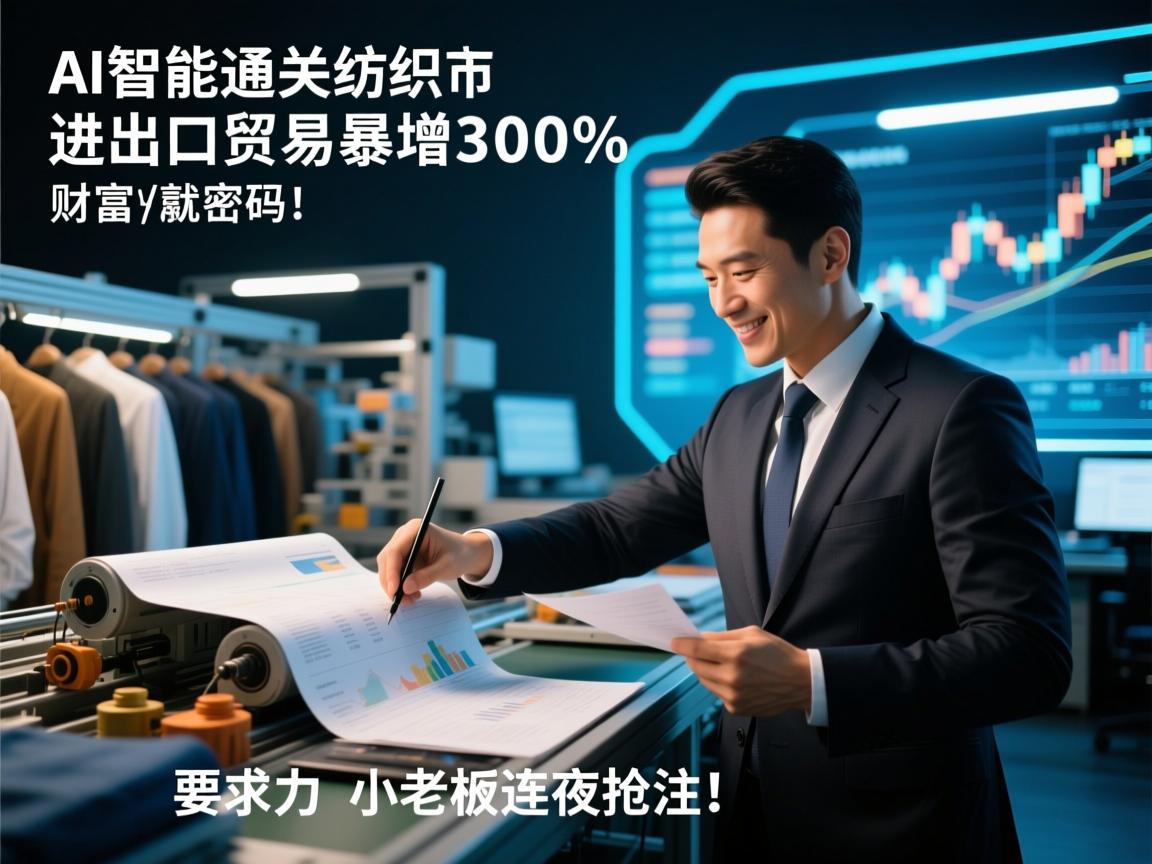 AI智能通关!纺织品进出口贸易暴增300%的财富密码,小老板连夜抢注!