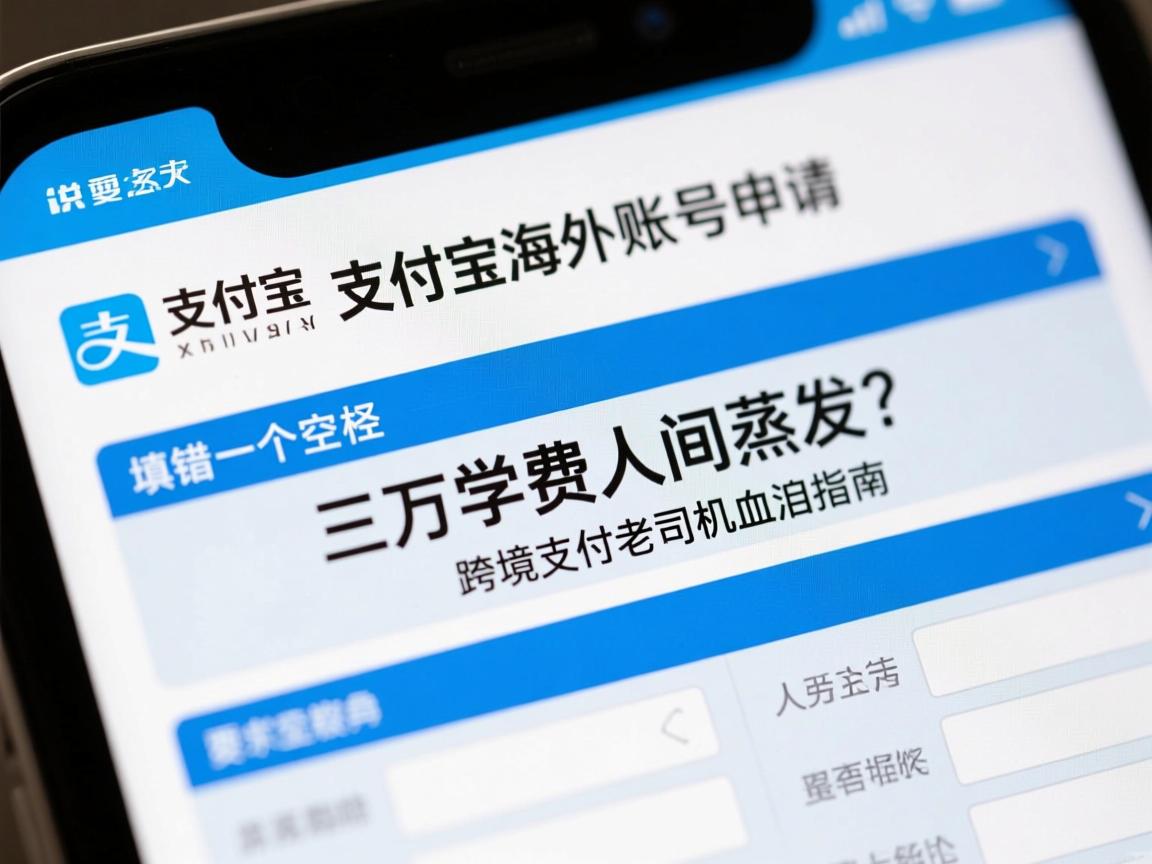 支付宝海外账号申请表,填错一个空格,三万学费人间蒸发?跨境支付老司机血泪指南