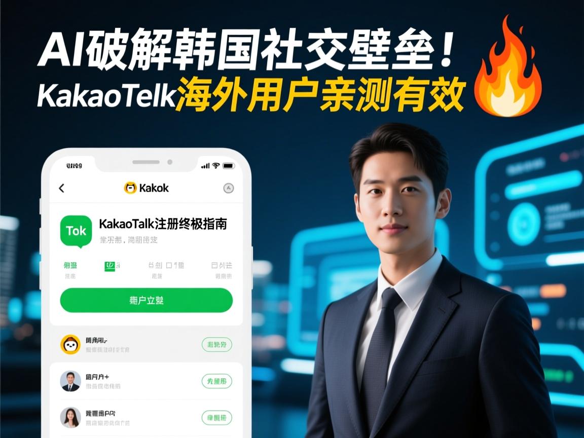 AI破解韩国社交壁垒!KakaoTalk注册终极指南,海外用户亲测有效🔥