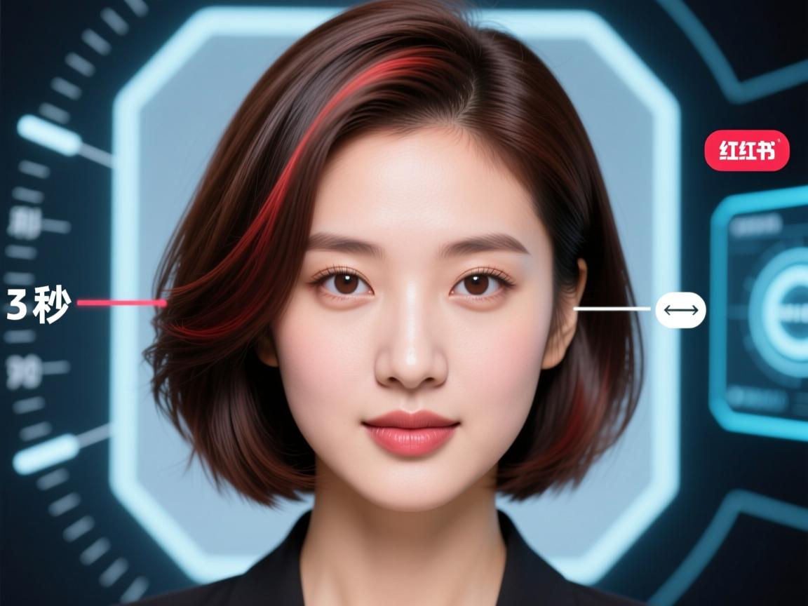小红书AI发型改造术,3秒测出本命发型,圆脸秒变高级感!