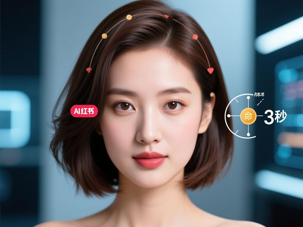 小红书AI发型改造术,3秒测出本命发型,圆脸秒变高级感!