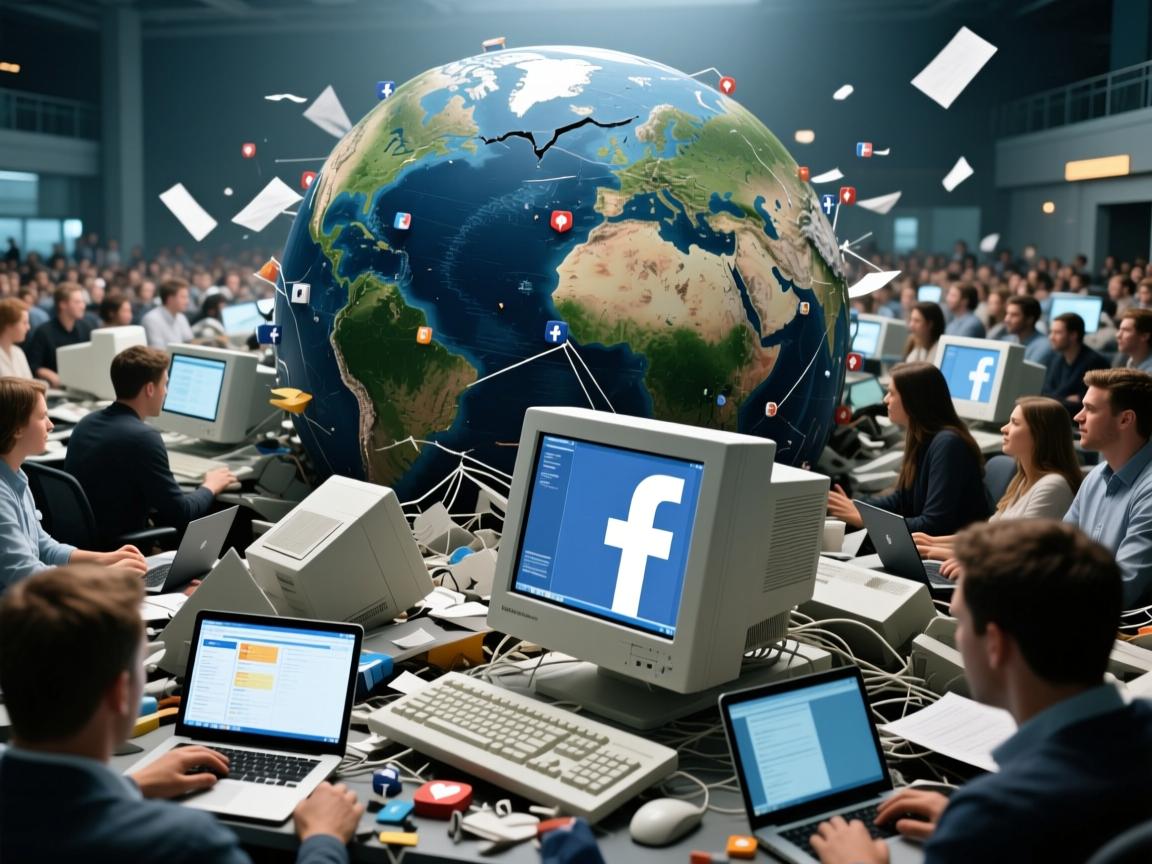 电脑版脸书全球瘫痪全记录,亿万用户一夜失联,你的社交生活崩了吗?