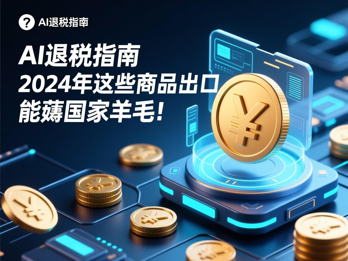 AI退税指南,2024年这些商品出口能薅国家羊毛!