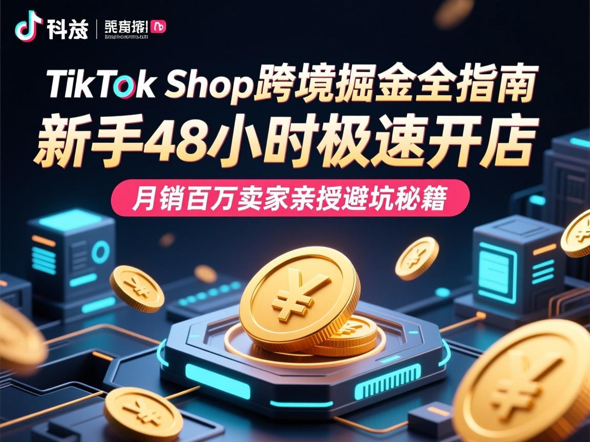 TikTok Shop跨境掘金全指南,新手48小时极速开店,月销百万卖家亲授避坑秘籍