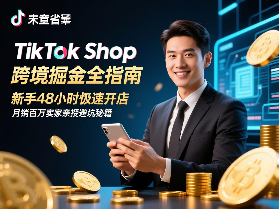 TikTok Shop跨境掘金全指南,新手48小时极速开店,月销百万卖家亲授避坑秘籍