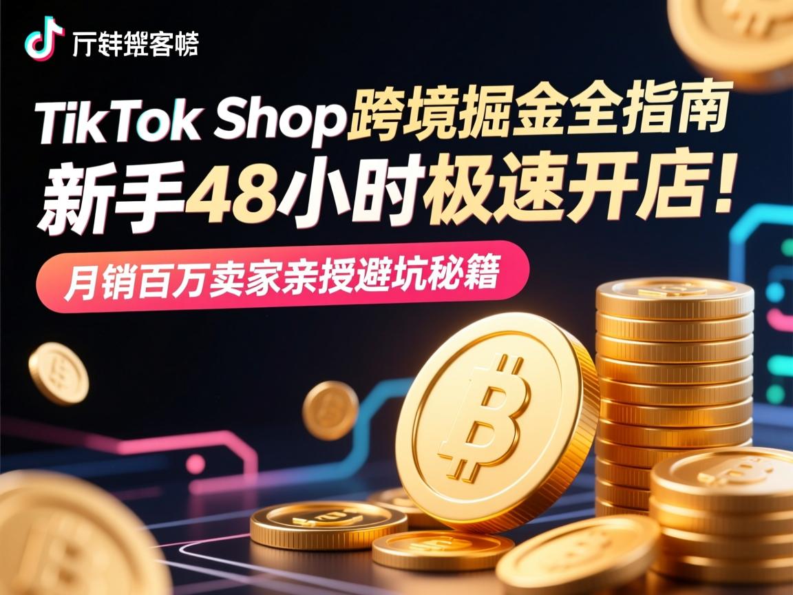 TikTok Shop跨境掘金全指南,新手48小时极速开店,月销百万卖家亲授避坑秘籍