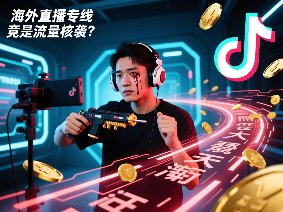 TikTok主播血泪史,我靠这条隐形赛道逆袭,海外直播专线竟是流量核武器?