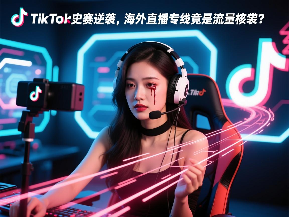 TikTok主播血泪史,我靠这条隐形赛道逆袭,海外直播专线竟是流量核武器?