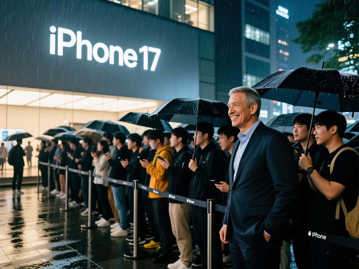iPhone 17韩版首发时间曝光!韩国果粉凌晨3点冒雨排队,库克这招太狠了!