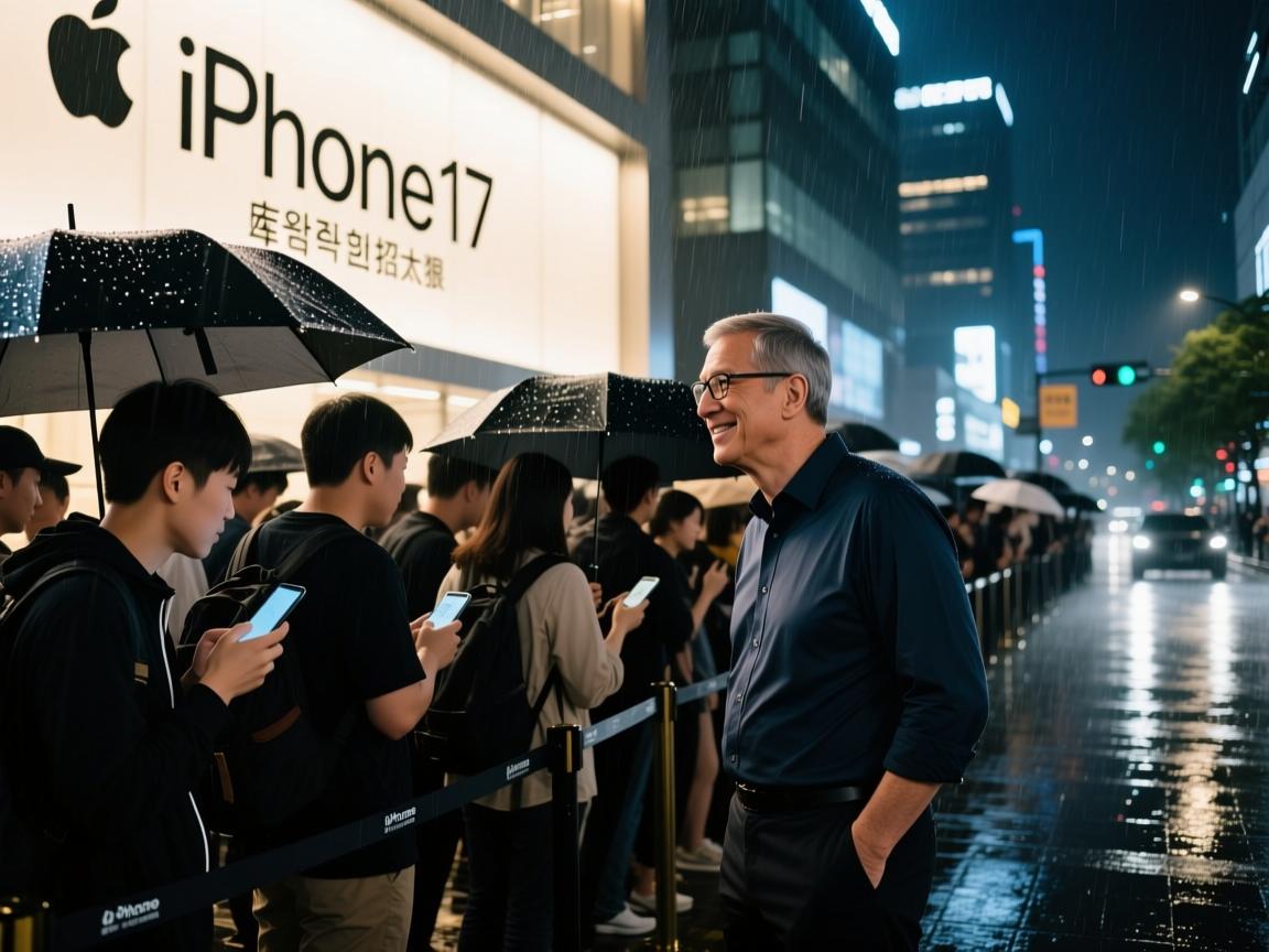 iPhone 17韩版首发时间曝光!韩国果粉凌晨3点冒雨排队,库克这招太狠了!