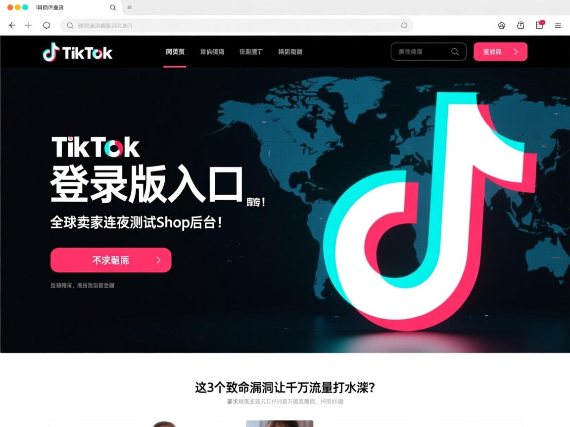 TikTok网页版登录入口惊现神秘跳转!全球卖家连夜测试Shop后台,这3个致命漏洞让千万流量打水漂?