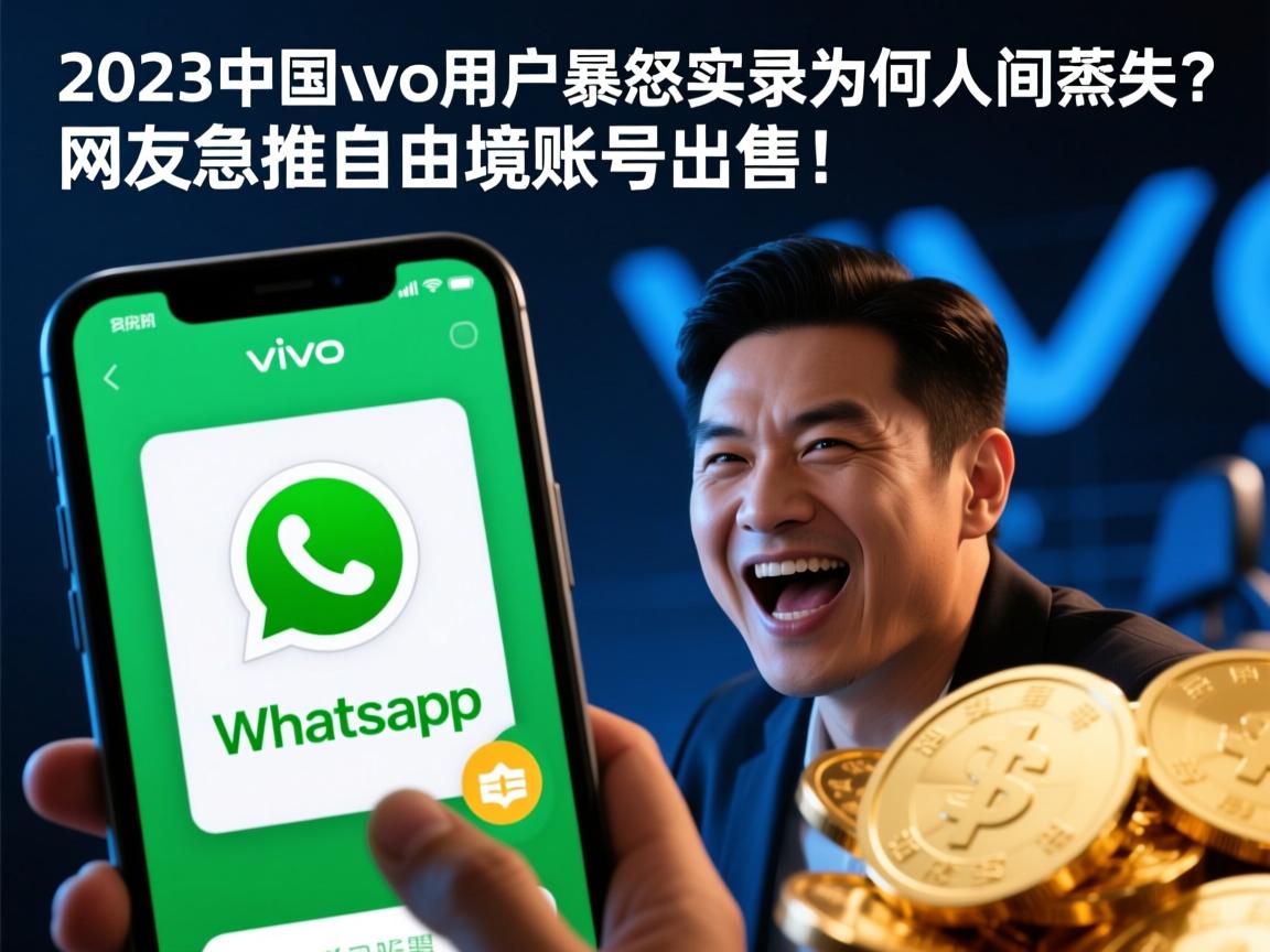 2023中国VIVO用户暴怒实录,WhatsApp验证码为何人间蒸发?网友急推自由境账号出售!