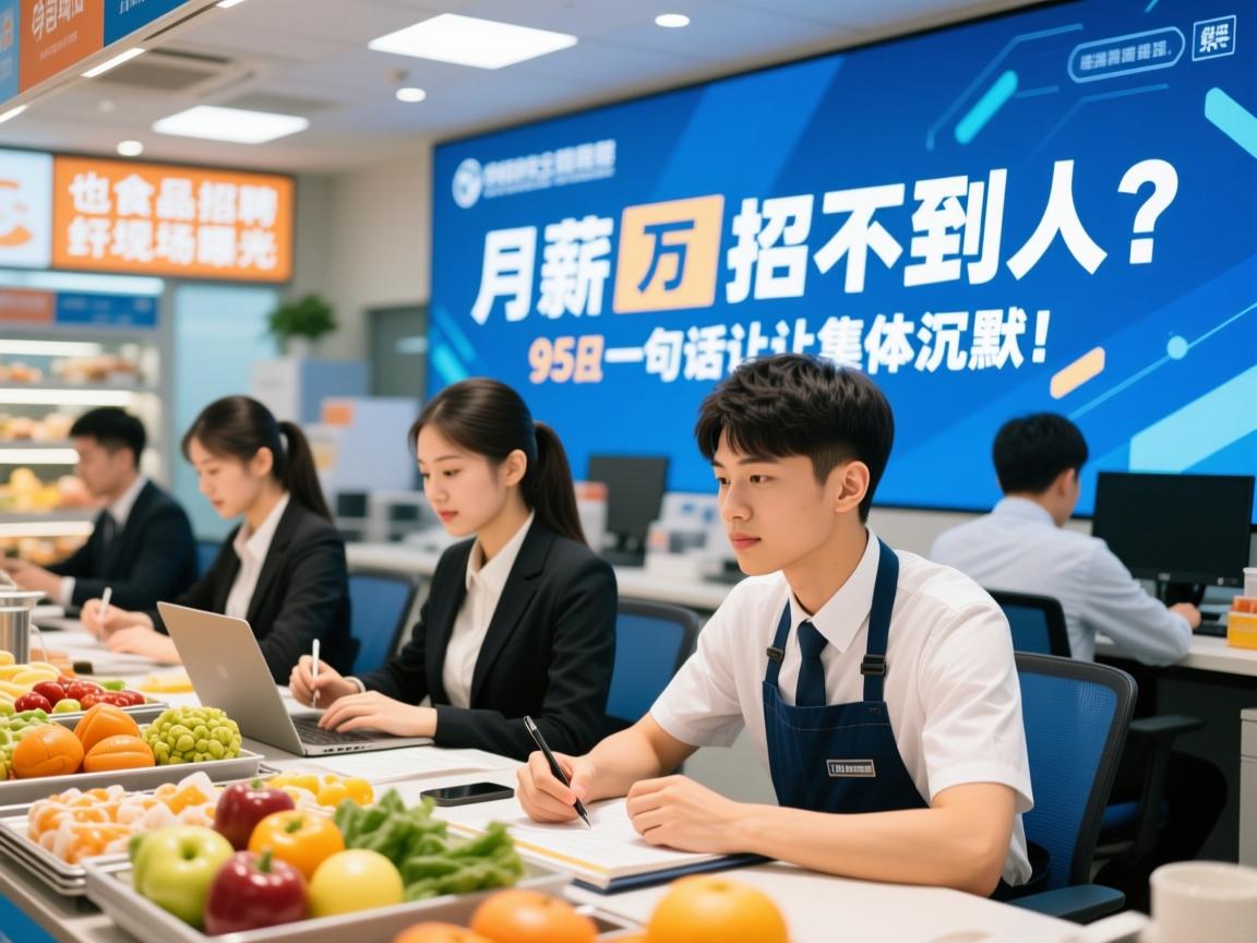 月薪2万招不到人？中也食品招聘现场曝光，95后一句话让HR集体沉默！