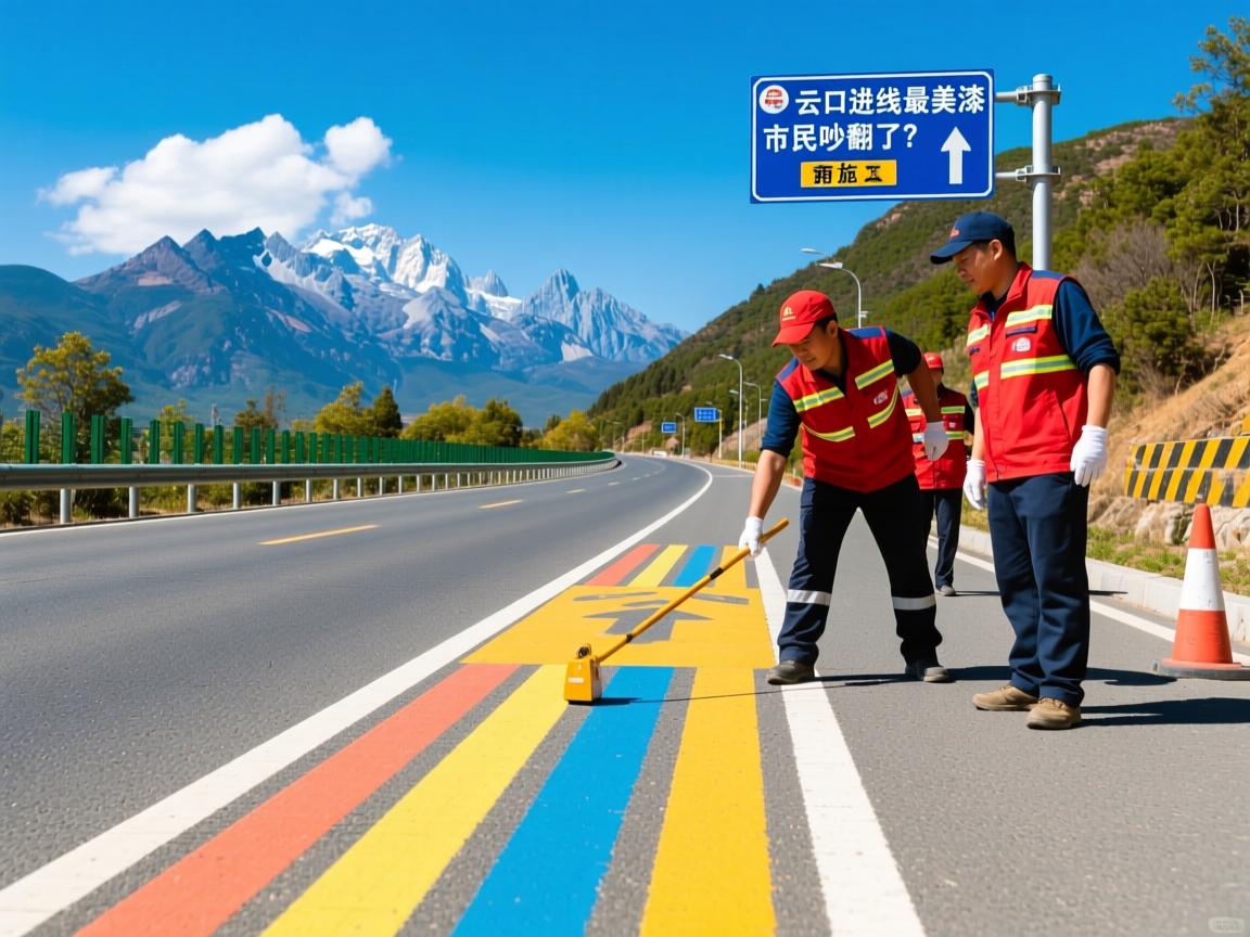 丽江进口标线漆+昆明施工队=云南最美公路?市民吵翻了!
