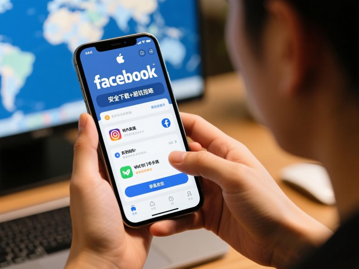 苹果手机装Facebook全攻略!安全下载+避坑指南,手把手教你玩转国际社交