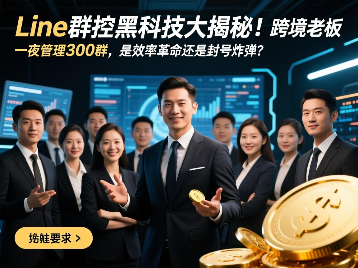 Line群控黑科技大揭秘!跨境老板一夜管理300群,是效率革命还是封号炸弹?