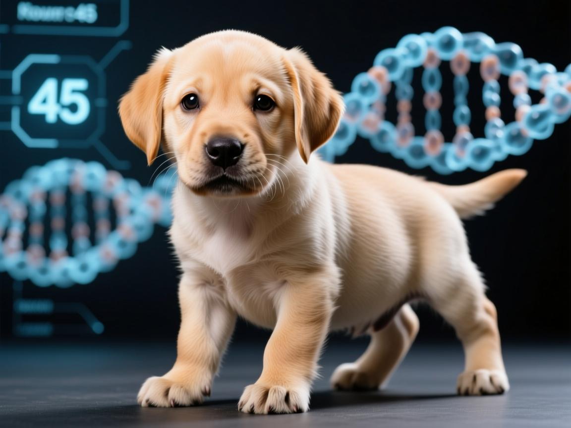 拉布拉多犬变种45幼崽图鉴,45天颠覆认知的基因突变实拍!