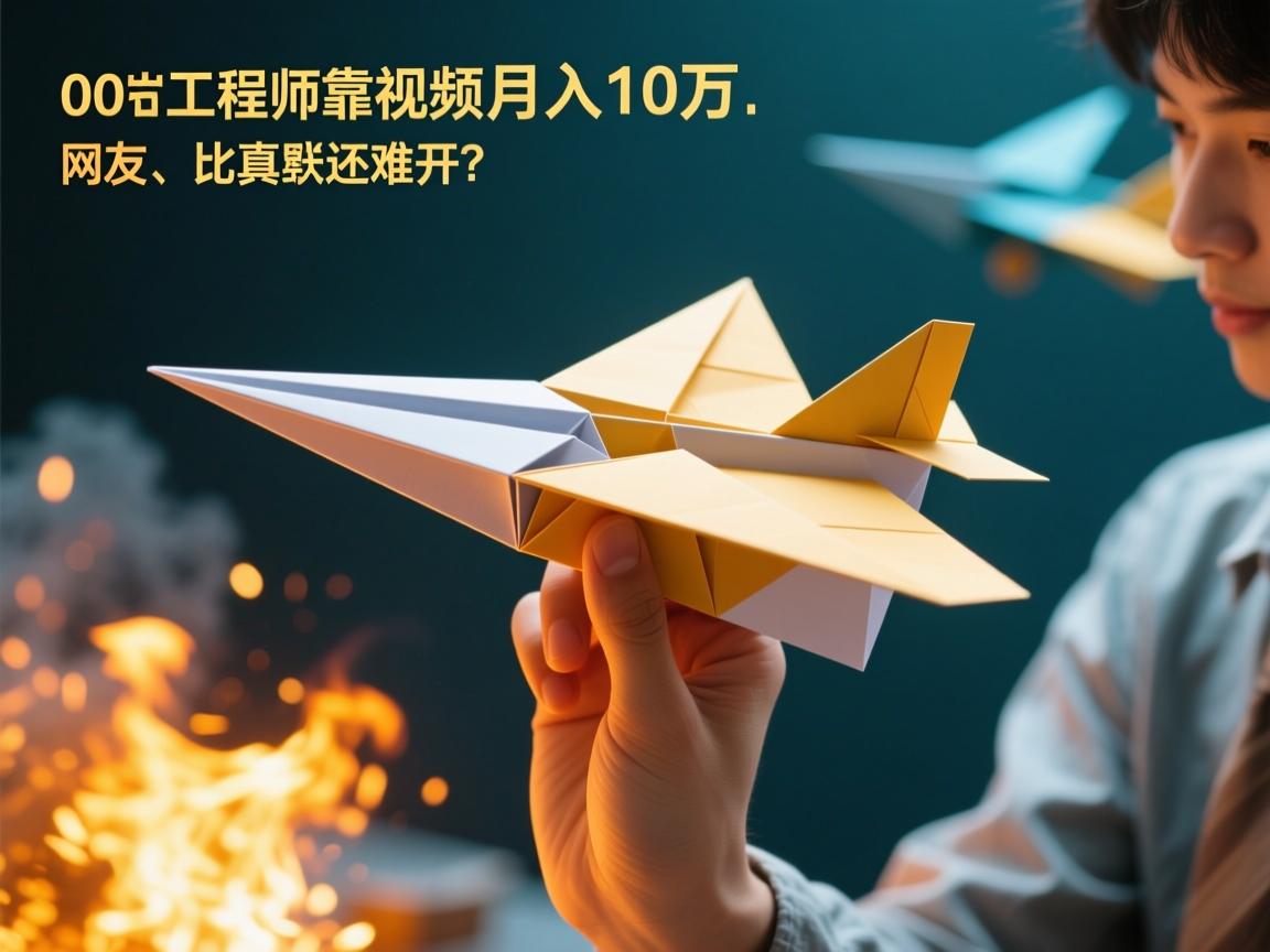 纸飞机教程视频爆火!00后工程师靠折纸月入10万,网友,比真飞机还难开?