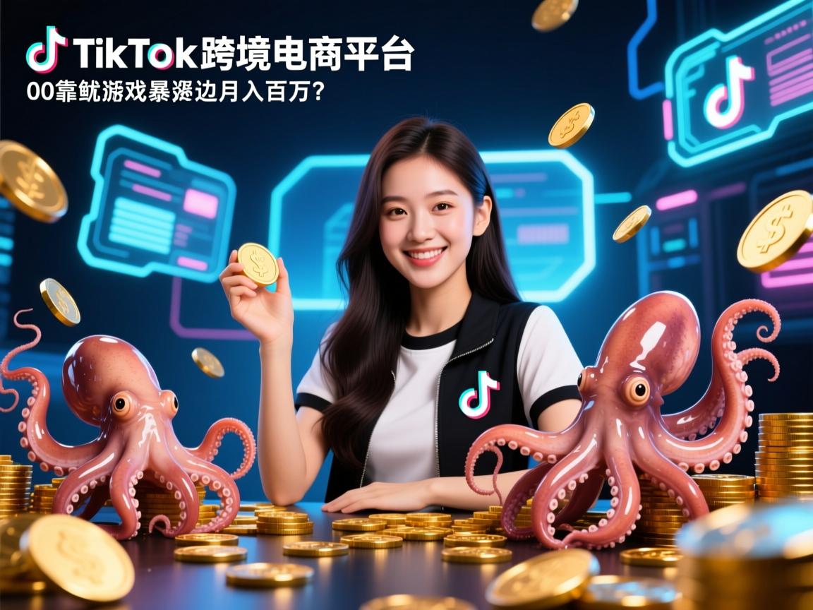 TikTok跨境电商平台,00后靠鱿鱼游戏周边月入百万?AI拆解暴富迷局
