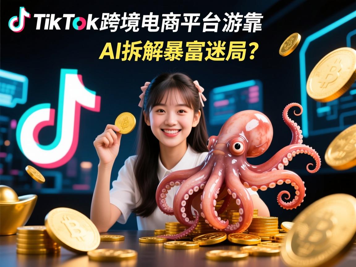 TikTok跨境电商平台,00后靠鱿鱼游戏周边月入百万?AI拆解暴富迷局