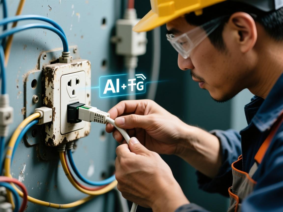 AI电力线联网黑科技!老旧插座秒变千兆网口,电工师傅看完都懵了