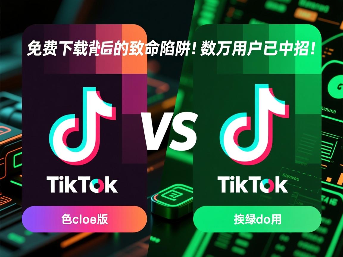 TikTok色板版VS绿色版,免费下载背后的致命陷阱,数万用户已中招!