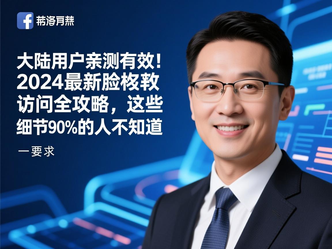 大陆用户亲测有效!2024最新脸书访问全攻略,这些细节90%的人不知道