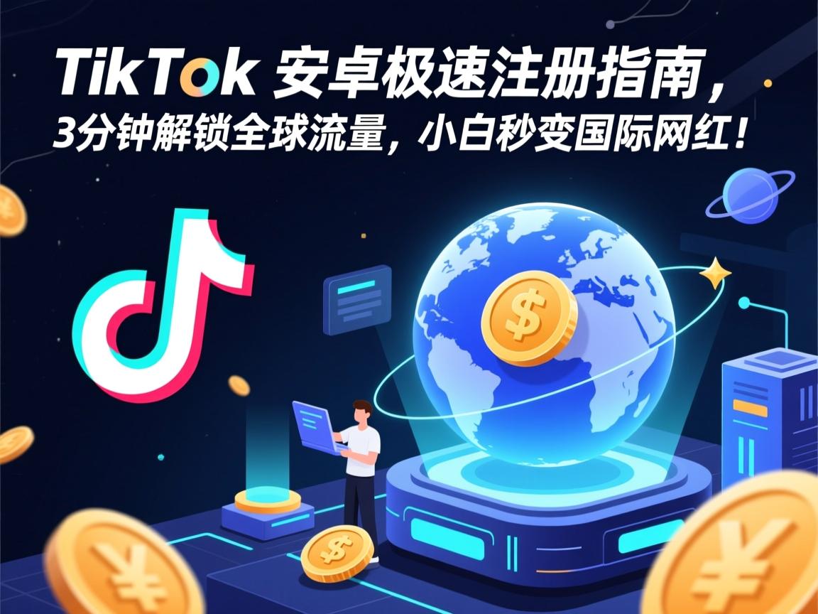 TikTok安卓极速注册指南,3分钟解锁全球流量,小白秒变国际网红!