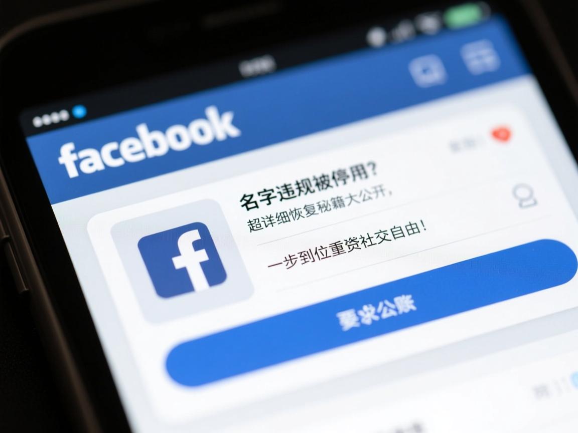 脸书账户因名字违规被停用？超详细恢复秘籍大公开，一步到位重获社交自由！