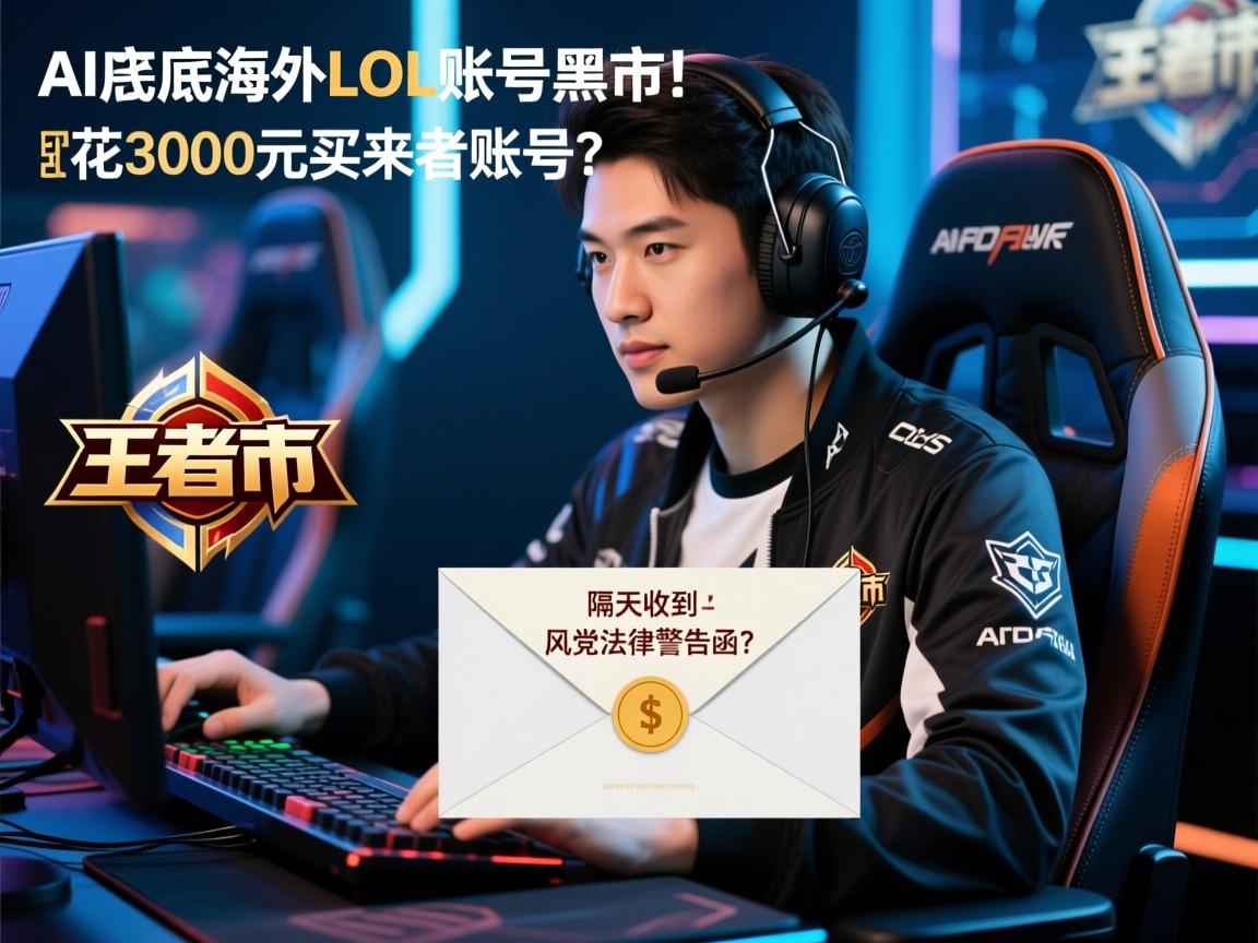 AI起底海外LOL账号黑市！玩家花3000元买来王者账号，隔天收到拳头法律警告函？