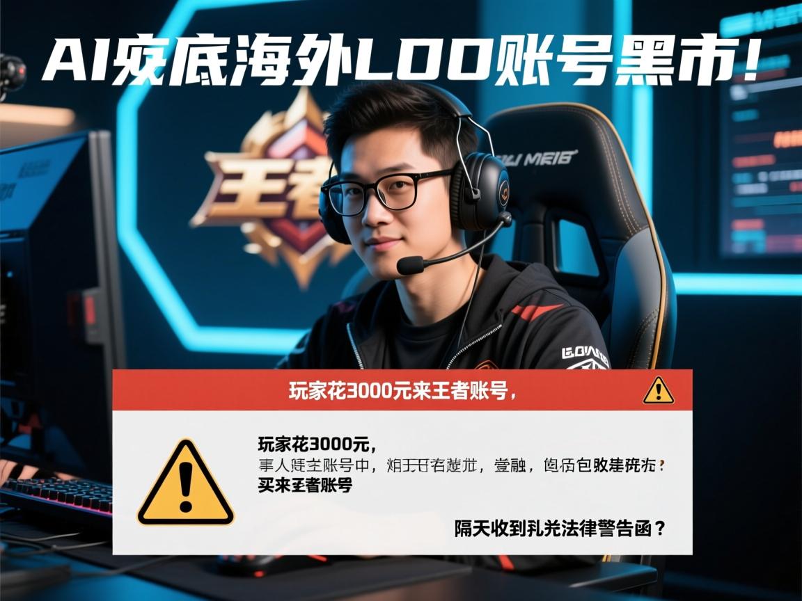 AI起底海外LOL账号黑市!玩家花3000元买来王者账号,隔天收到拳头法律警告函?