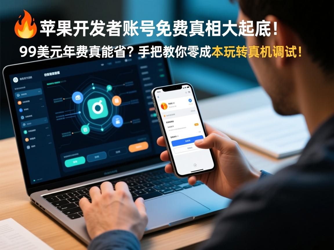🔥苹果开发者账号免费真相大起底!99美元年费真能省?手把手教你零成本玩转真机调试!