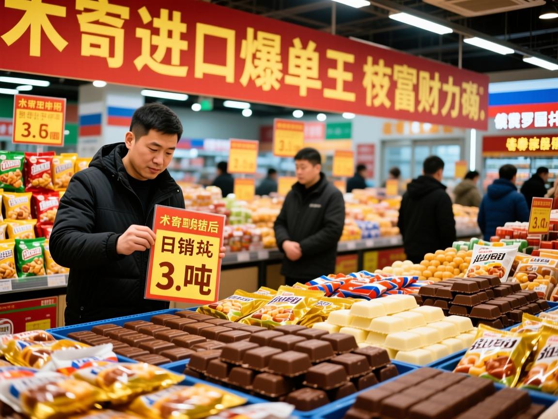 佳木斯进口零食批发市场惊现爆单王!俄罗斯巧克力日销3吨背后的财富密码