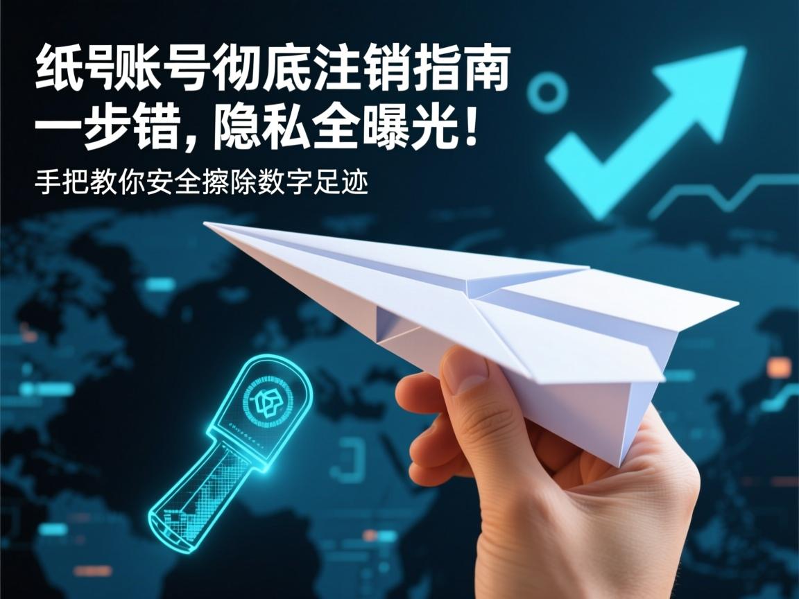 纸飞机账号彻底注销指南,一步错,隐私全曝光!手把手教你安全擦除数字足迹