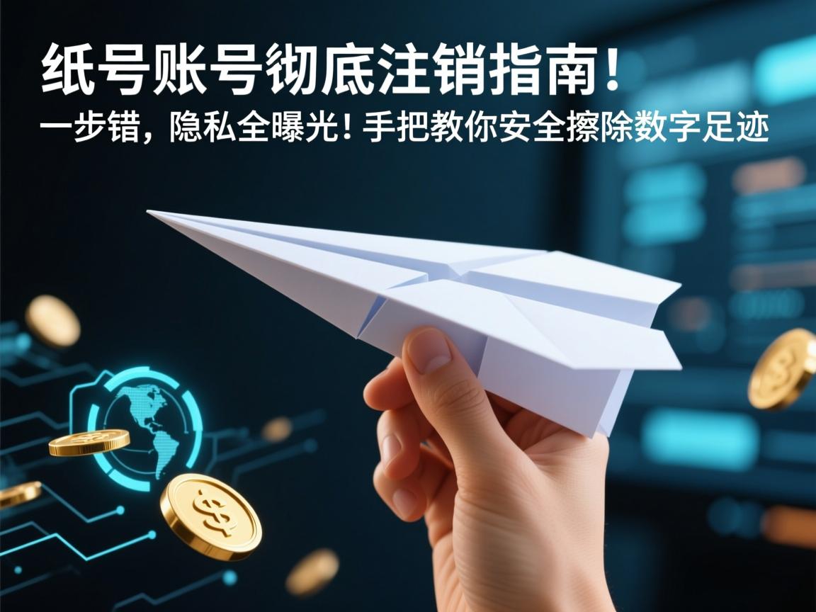 纸飞机账号彻底注销指南,一步错,隐私全曝光!手把手教你安全擦除数字足迹