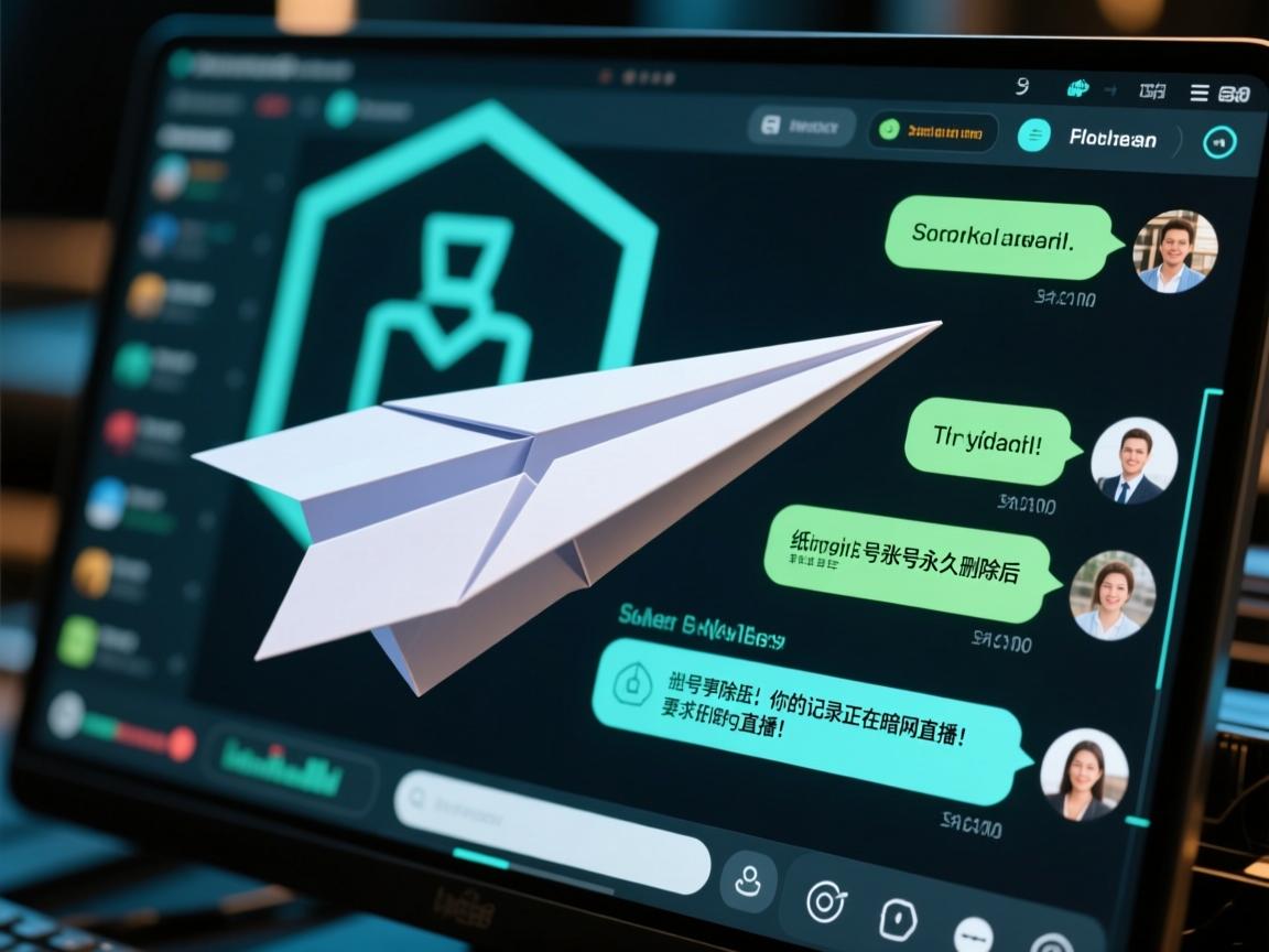 纸飞机账号永久删除后,你的聊天记录正在暗网直播!