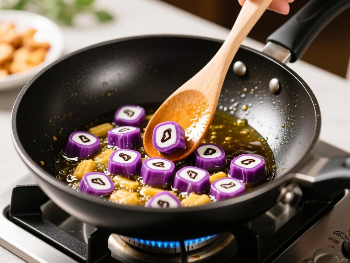 KDV进口食品可以炒着吃吗?俄罗斯紫皮糖下油锅实测,颠覆你的零食观!