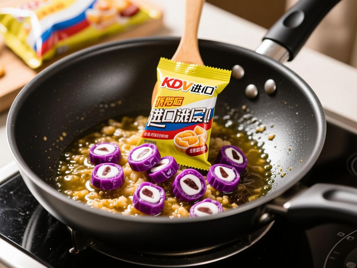 KDV进口食品可以炒着吃吗?俄罗斯紫皮糖下油锅实测,颠覆你的零食观!