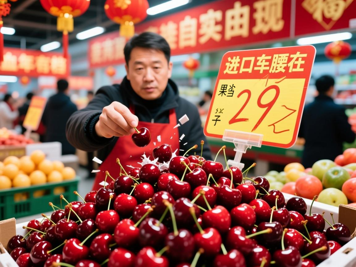 进口车厘子价格腰斩!果商血拼春节档,网友,实现车厘子自由就趁现在