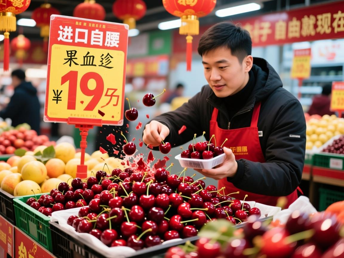 进口车厘子价格腰斩!果商血拼春节档,网友,实现车厘子自由就趁现在