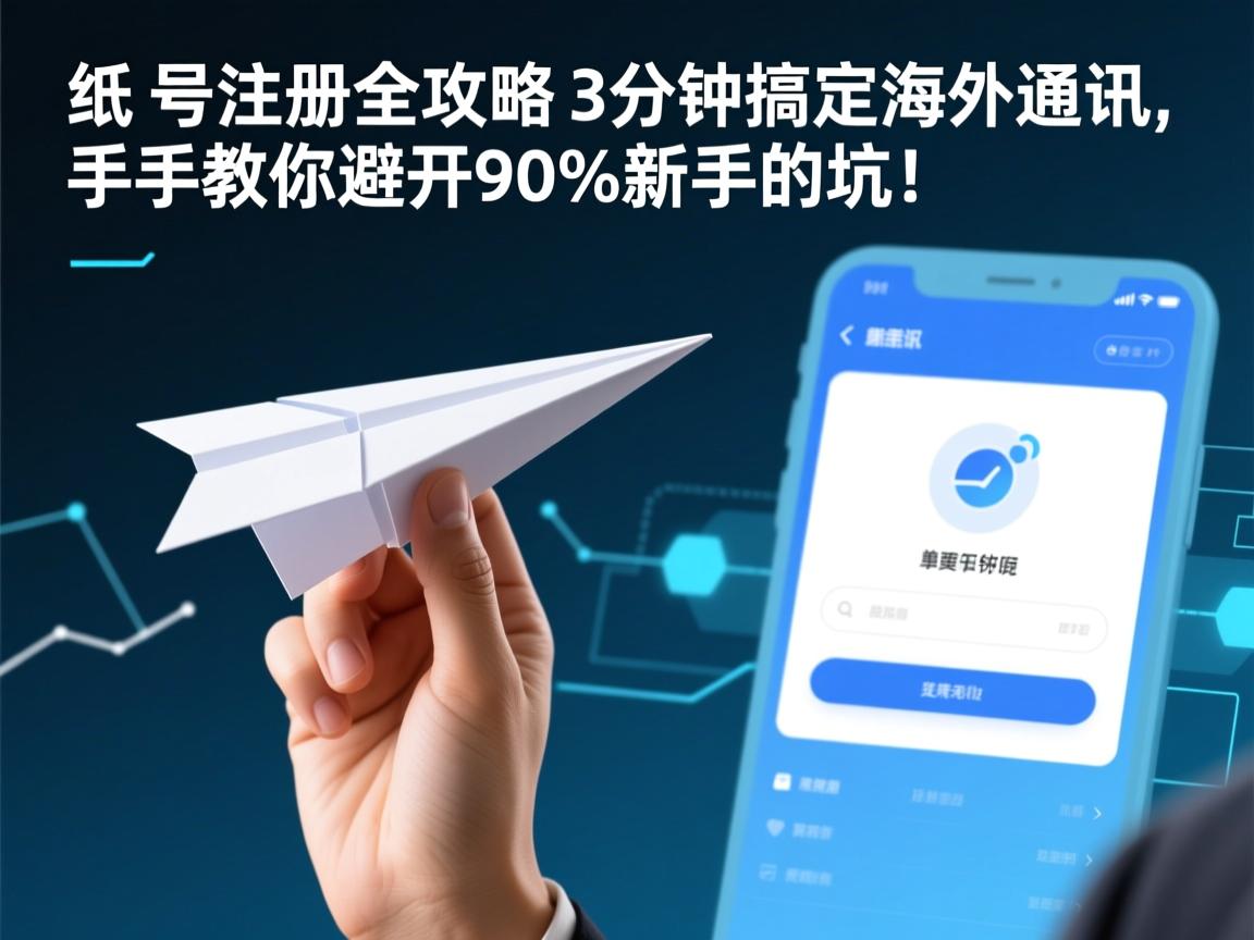 纸飞机账号注册全攻略,3分钟搞定海外通讯,手把手教你避开90%新手的坑!