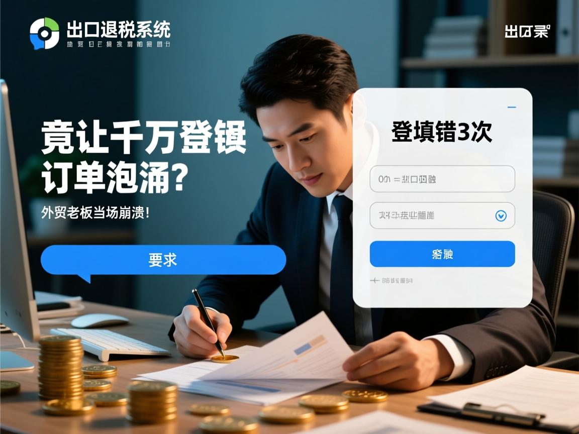出口退税系统登录密码填错3次,竟让千万订单泡汤?外贸老板当场崩溃!