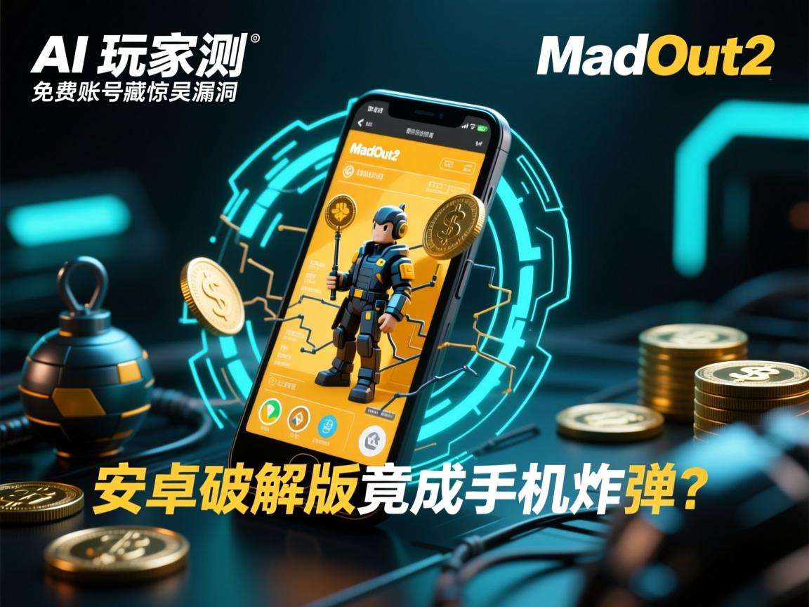 AI玩家亲测,MadOut2免费账号藏惊天漏洞,安卓破解版竟成手机炸弹?