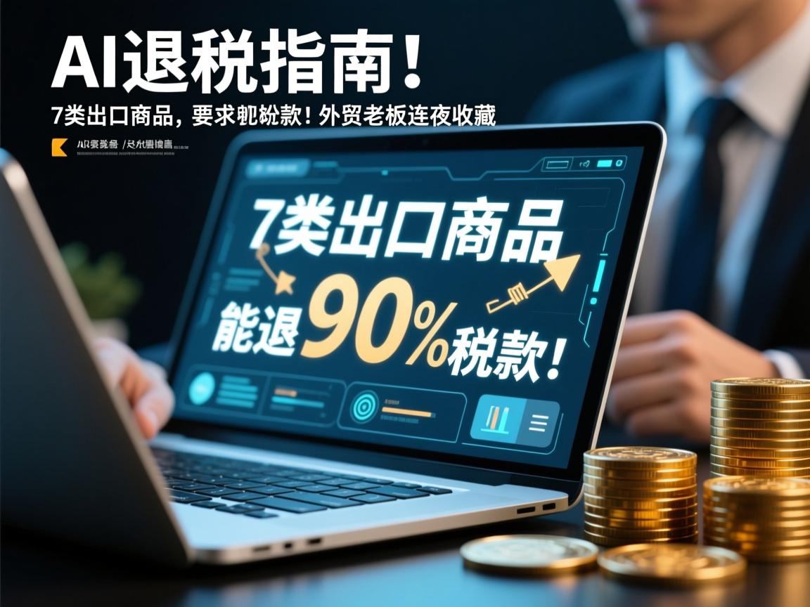 AI退税指南,这7类出口商品竟能退90%税款!外贸老板连夜收藏