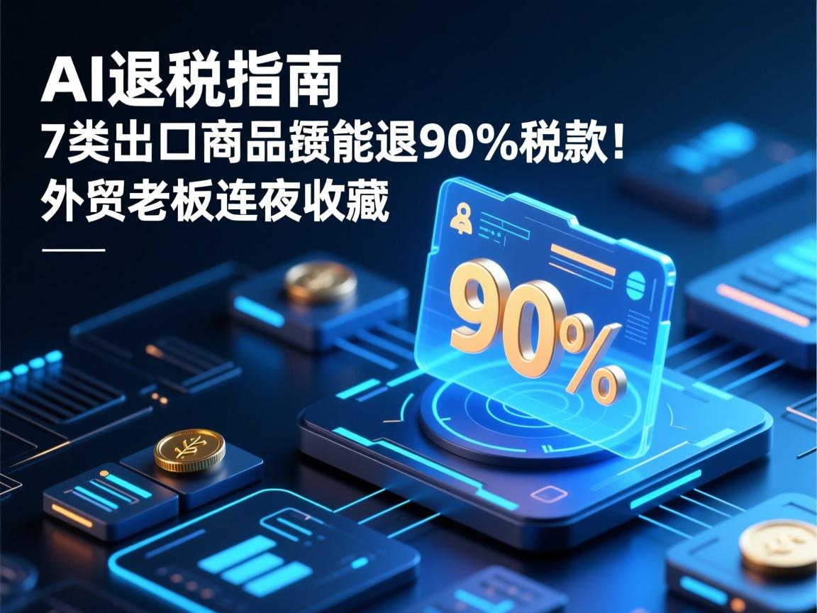 AI退税指南,这7类出口商品竟能退90%税款!外贸老板连夜收藏