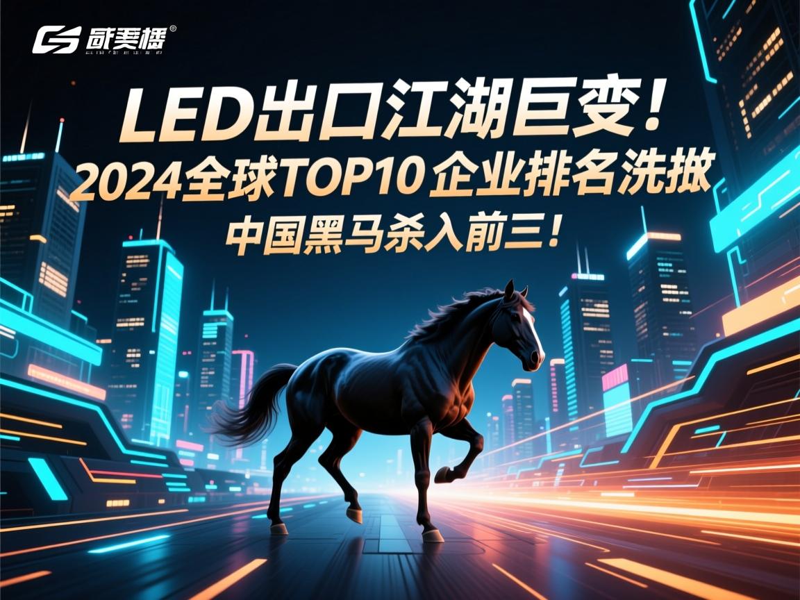 LED出口江湖巨变!2024全球TOP10企业排名洗牌,中国黑马杀入前三!