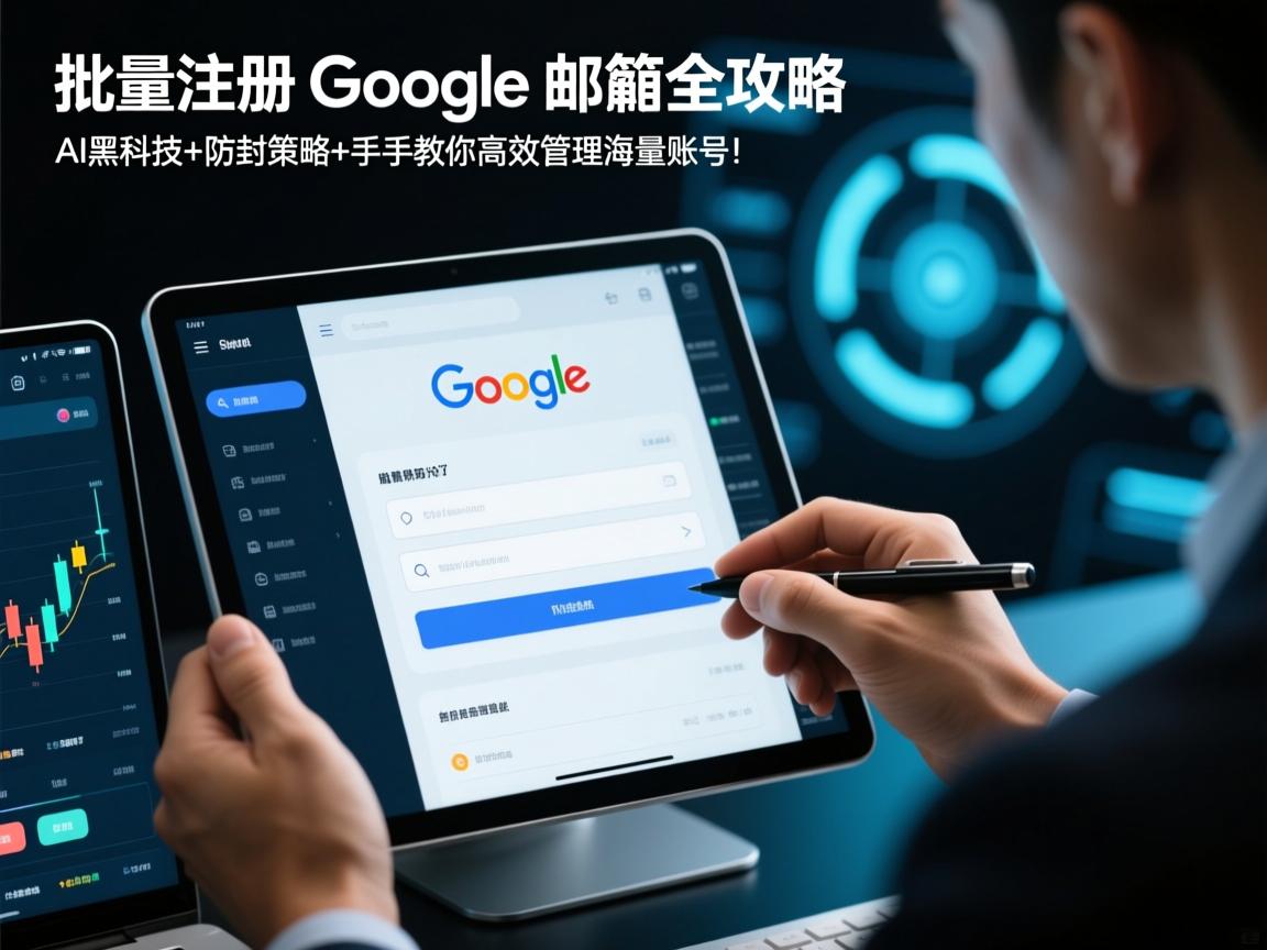 批量注册谷歌邮箱全攻略,AI黑科技+防封策略,手把手教你高效管理海量账号!
