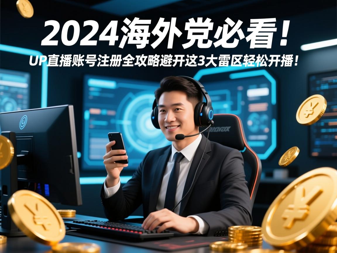 2024海外党必看！UP直播账号注册全攻略，避开这3大雷区轻松开播！