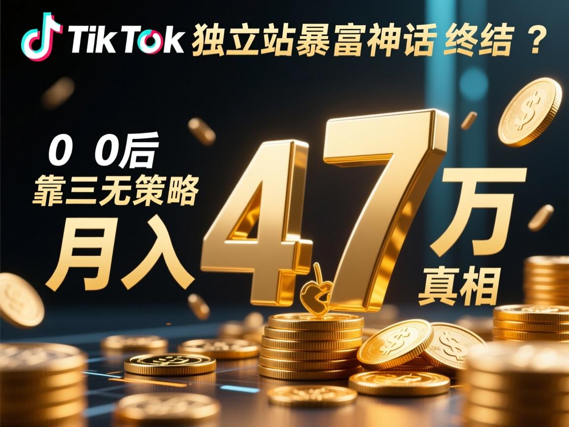 TikTok独立站暴富神话终结?00后靠三无策略月入47万真相