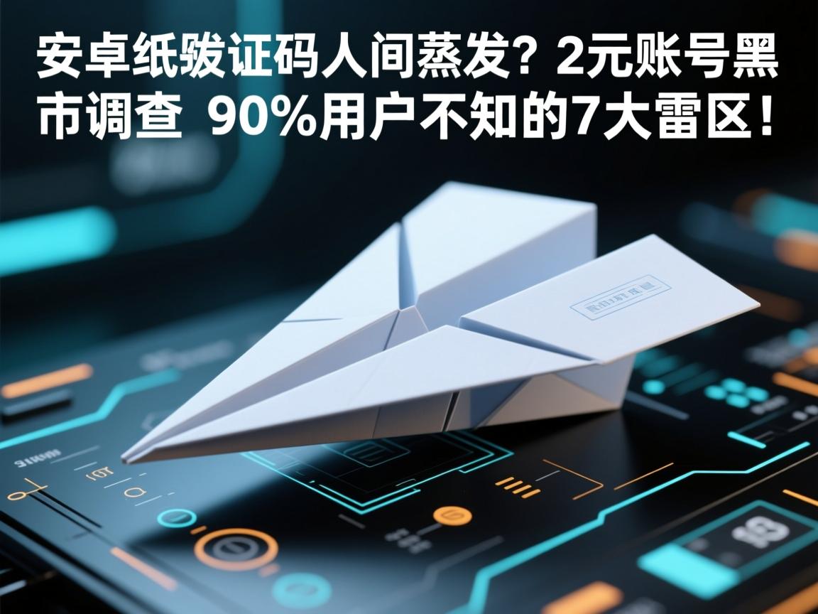 安卓纸飞机验证码人间蒸发?2元账号黑市调查,90%用户不知的7大雷区!